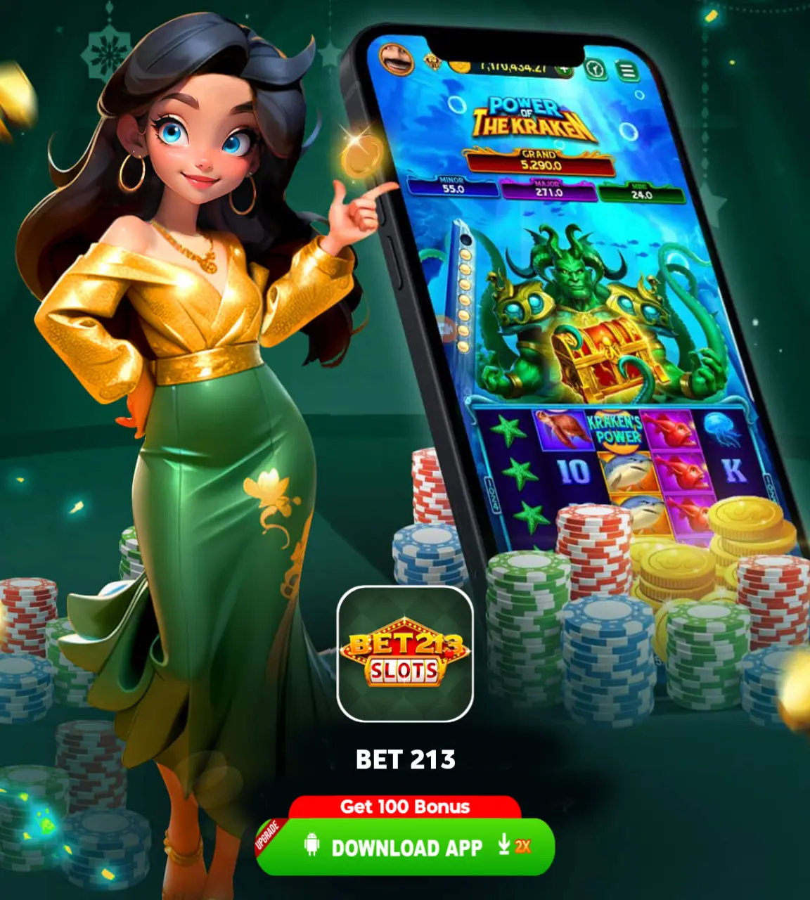 BET 213 Slots Apk Banner